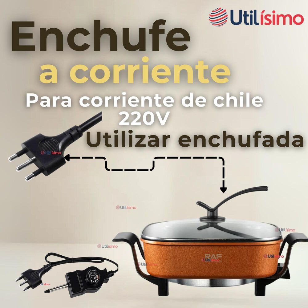 Sartén Eléctrico Multifuncional Antiadherente 1350w De Potencia image number 9.0