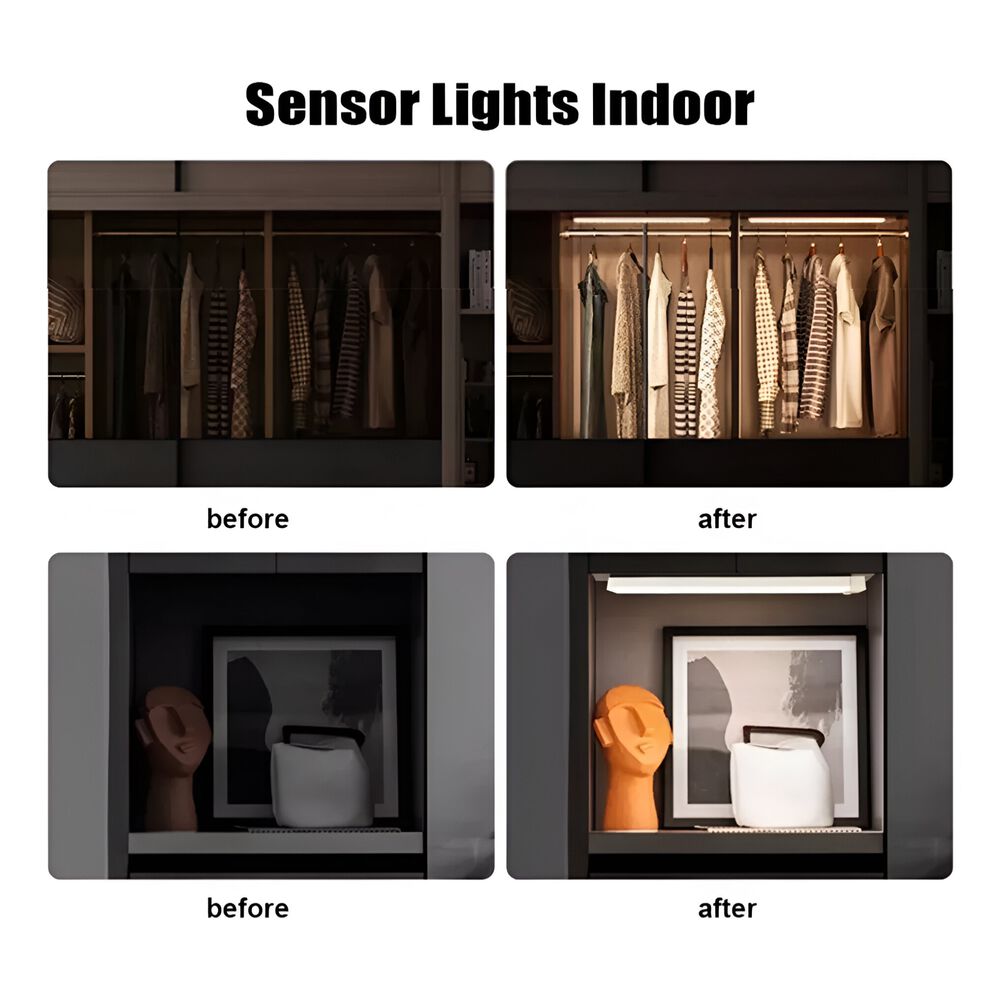 Barra Led Closet Y Cocina Recargable + Sensor Mano Usb-c D06 image number 6.0