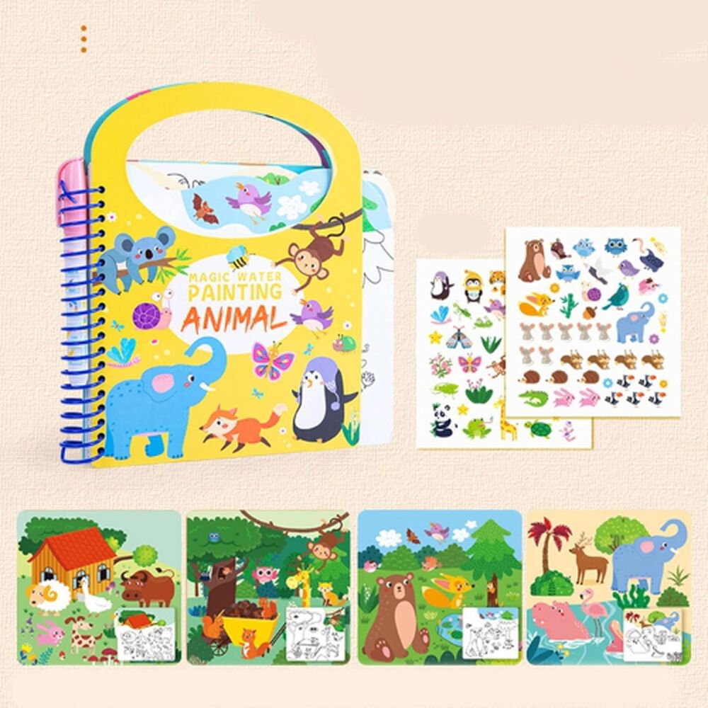 Libro Mágico Cuaderno Didáctico Niños Para Pintar Con Agua image number 2.0