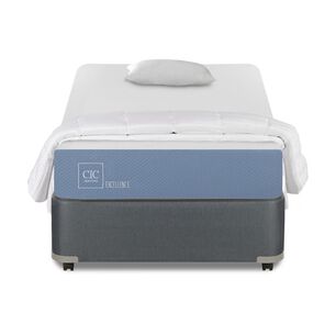Cama Americana Cic Excellence / 1 Plaza / Base Normal + Textil