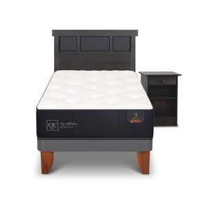 Cama Europea Cic Premium / 1.5 Plazas / Base Normal + Set De Maderas