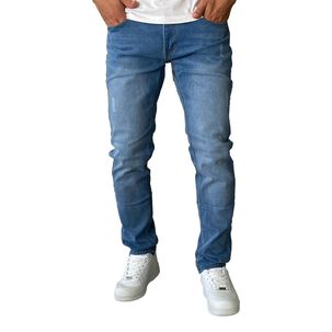 Jeans Hombre Mosaico Slim Fit Azul Claro
