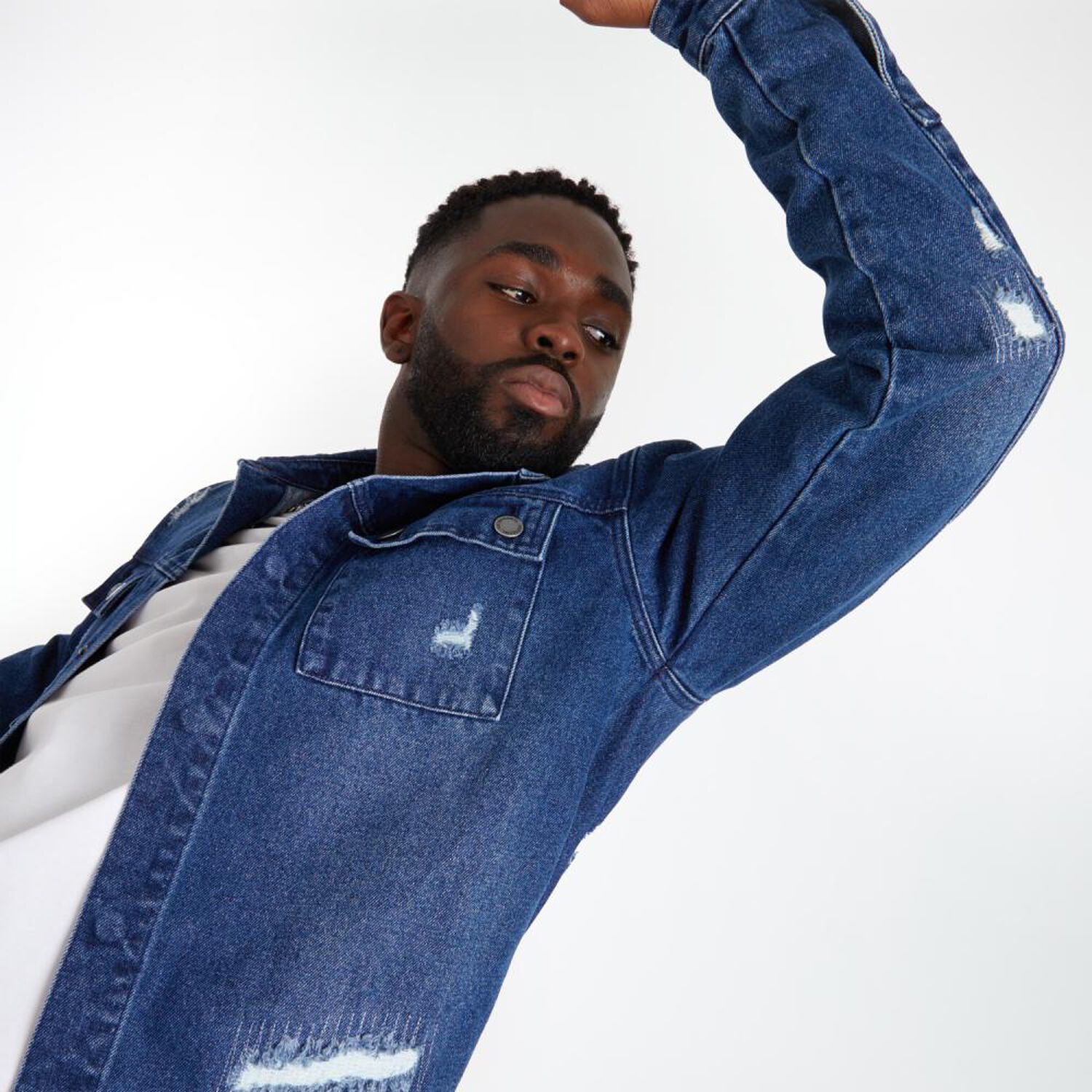 Chaqueta Denim Slim Hombre Rolly Go image number 4.0
