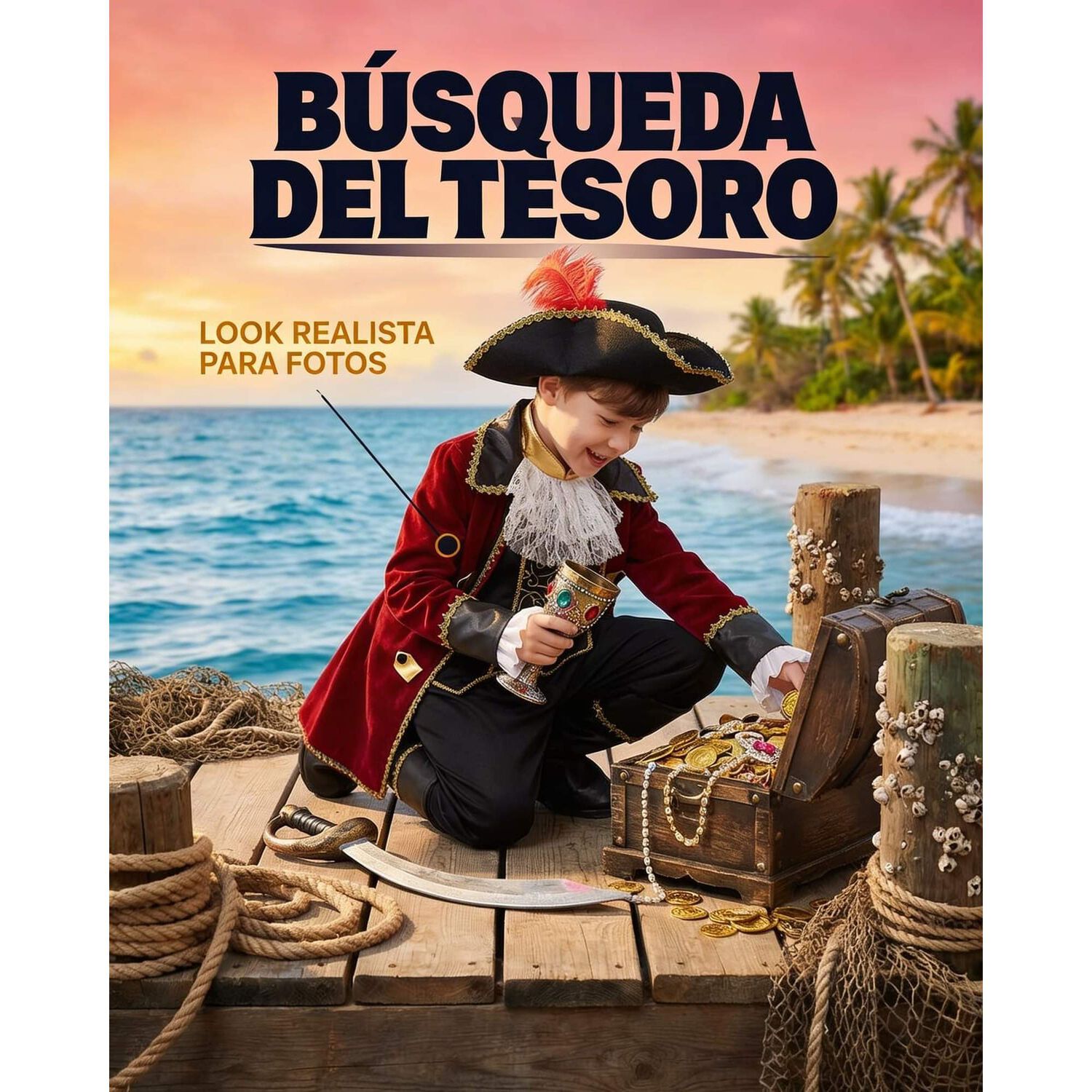 Disfraz Cosplay Pirata Corsario Piratas Infantiles Todos Ni&ntilde;o image number 6.0