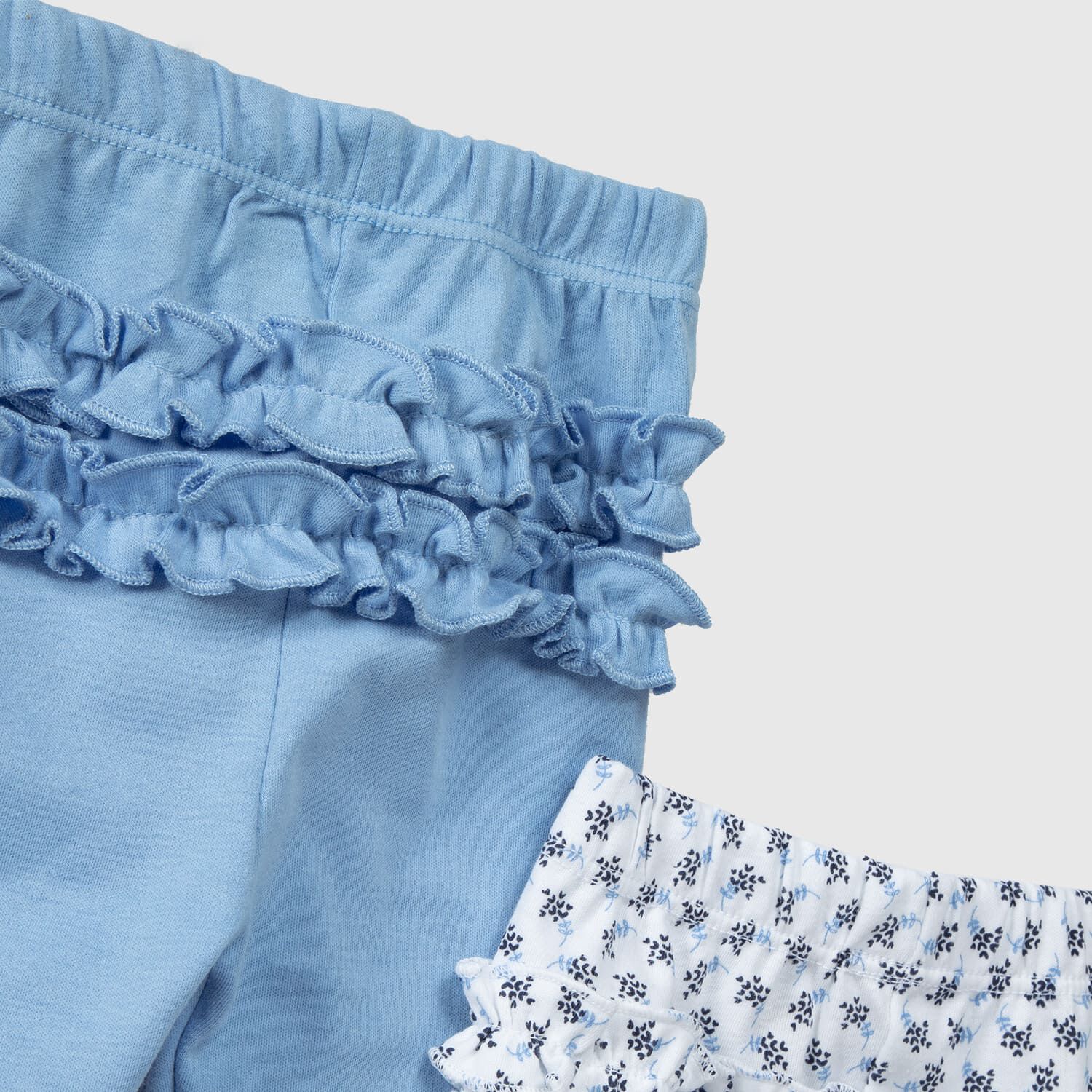 Pack Pantalones Blanco Celeste Hojas Algod&oacute;n Peruano image number 4.0