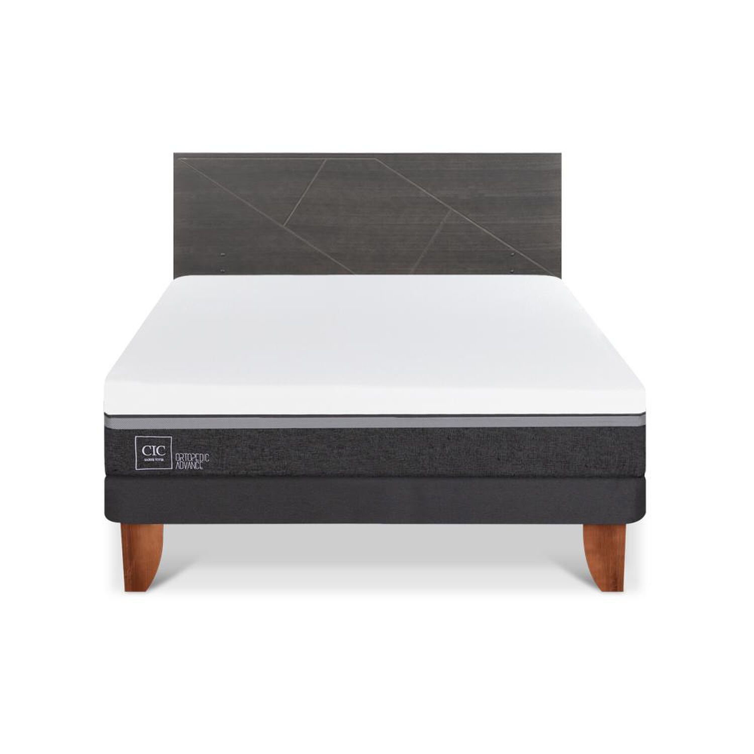 Cama Europea Cic Ortopedic Advance / 2 Plazas / Base Normal + Respaldo image number 0.0