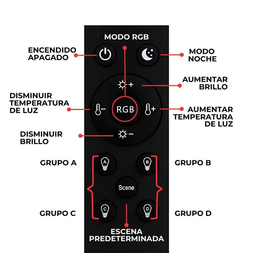 Lampara Led Rgb De Techo 24w Moderna - Wifi + Control image number 6.0
