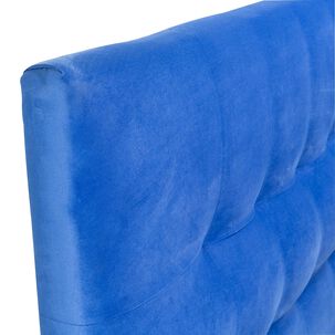 Respaldo Alicante Con Patas Felpa 2 Plazas Azul