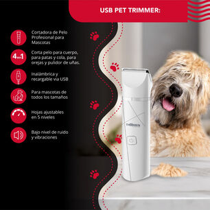Desvelladora Thor Cordless Usb Pet Trimmer 4en1