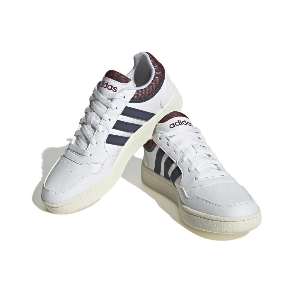 Zapatilla Urbana Hombre Adidas Hoops 3.0 Blanco image number 4.0