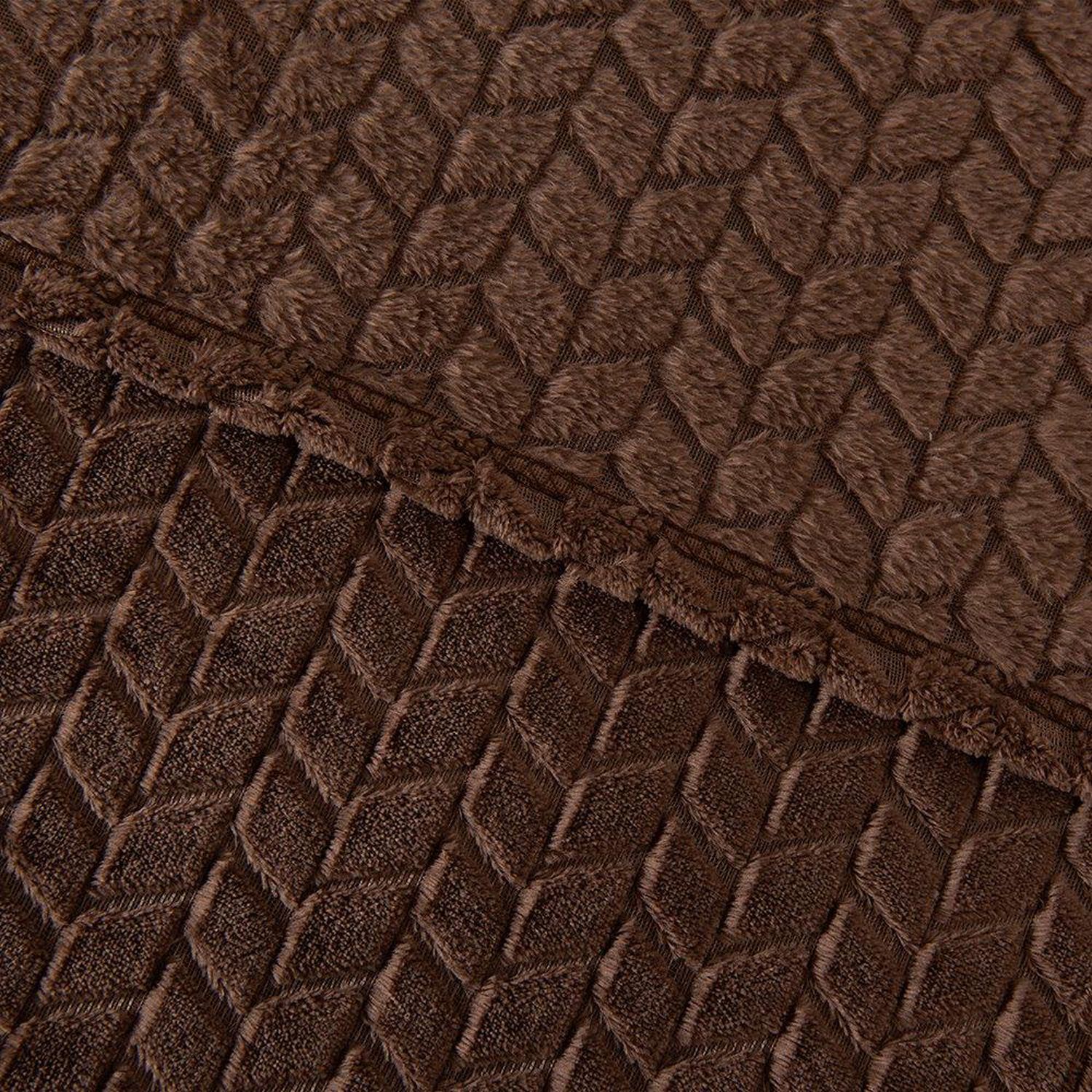 Frazada Jqd Flannel Nevada 1.5 Plazas Caf&eacute; image number 1.0