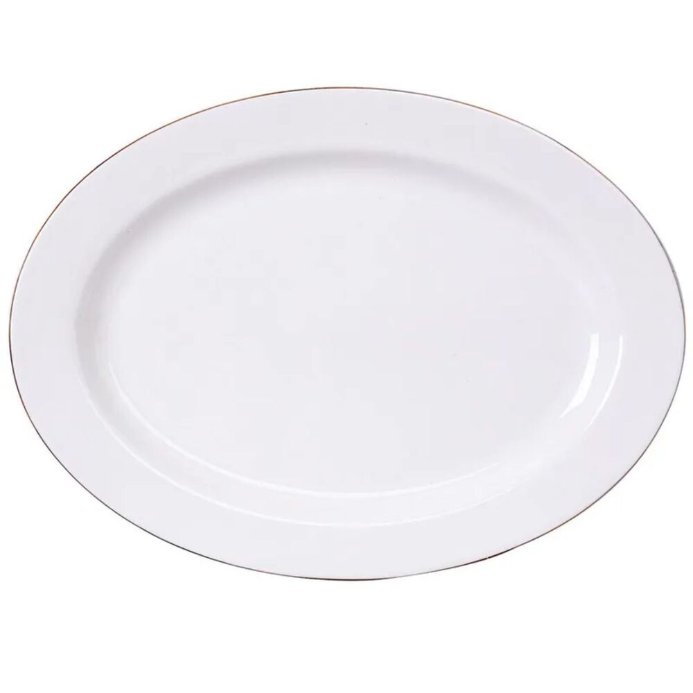 Plato Ovalado 36cm Royal Blanco Porcelana Hallen image number 0.0
