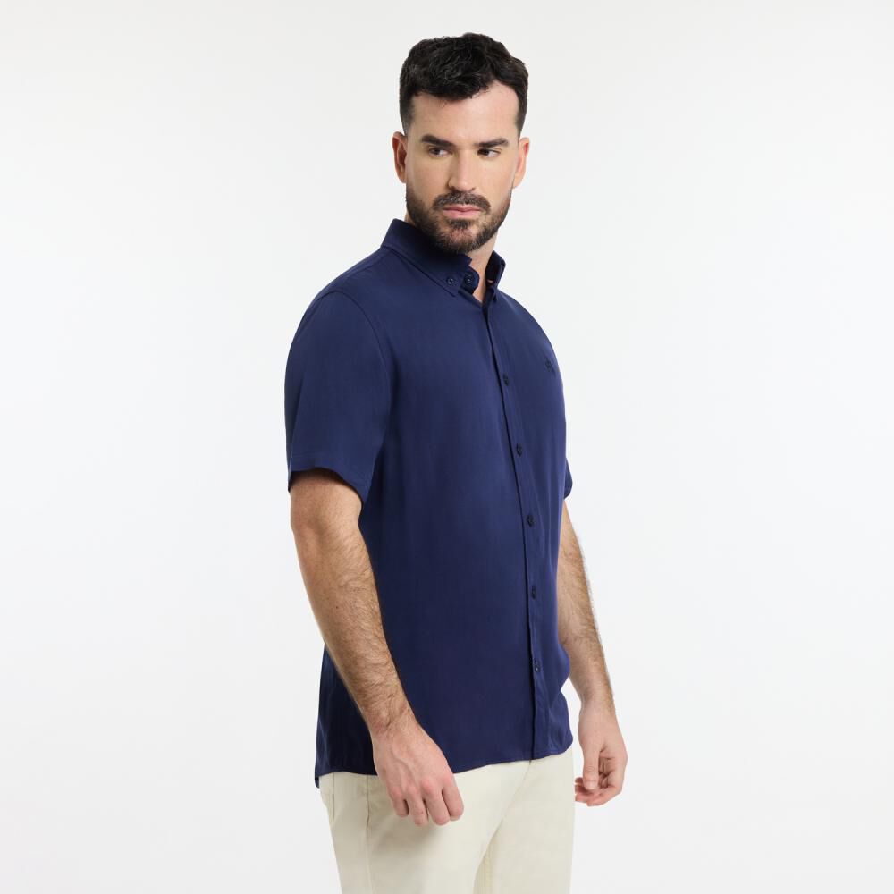 Camisa Lisa Regular Manga Corta Hombre The King's Polo Club image number 2.0
