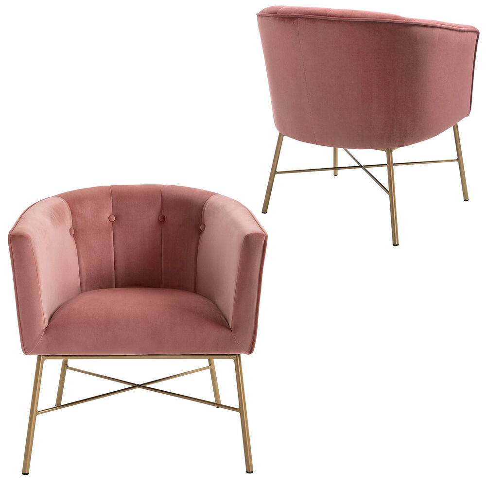Poltrona Sitial Terciopelo Navona Rosa image number 4.0