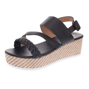 Sandalia Plataforma Negro V&iacute;a Franca Art. 52111b1156black