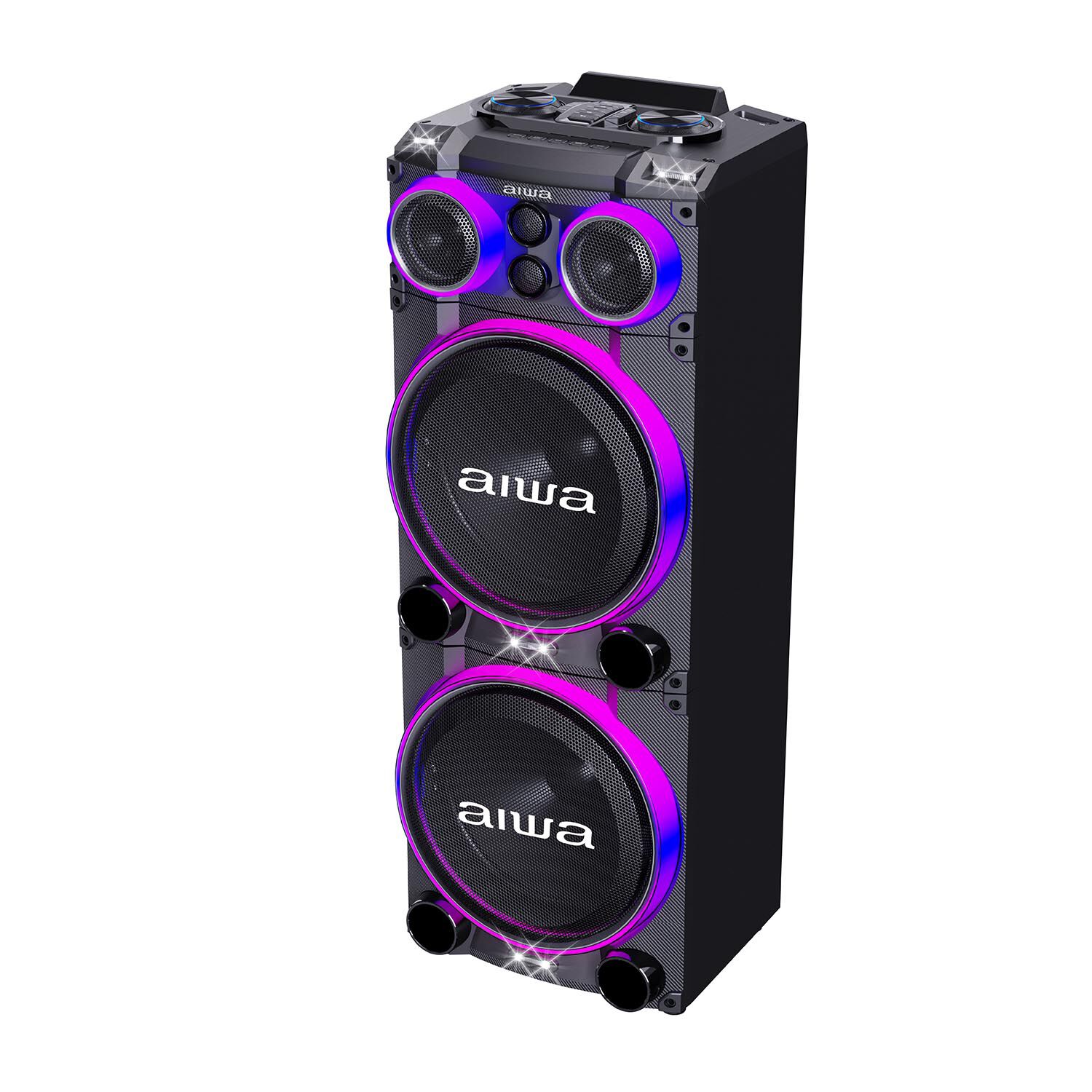 Parlante Bluetooth Torre Al&aacute;mbrico Karaoke Aiwa 4000w Tws Aw-poc15 Negro image number 2.0