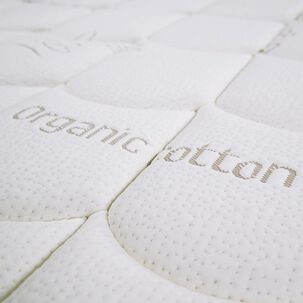 Cama Europea Celta Cotton Organic / 2 Plazas / Base Dividida + Set De Maderas