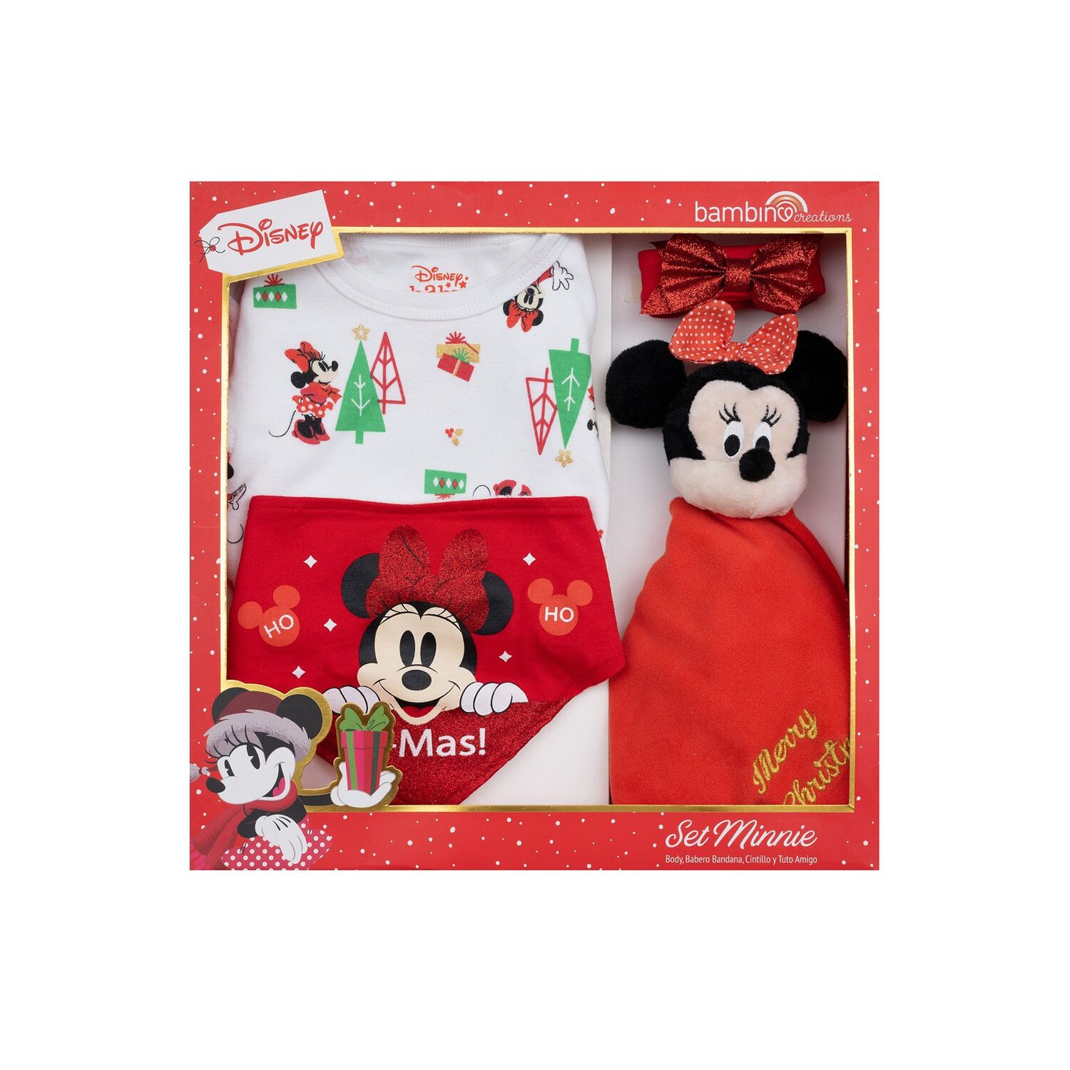 Set 4 Piezas Navidad Blanco Minnie Ni&ntilde;a 18-24 Meses image number 0.0