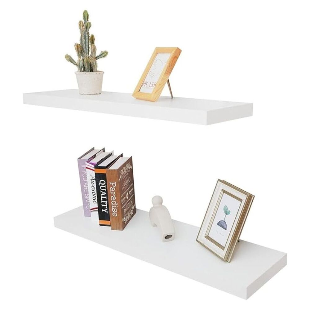 Estante Repisa Flotante Decorativa Minimalista Blanco 70x15x1.8cm image number 3.0