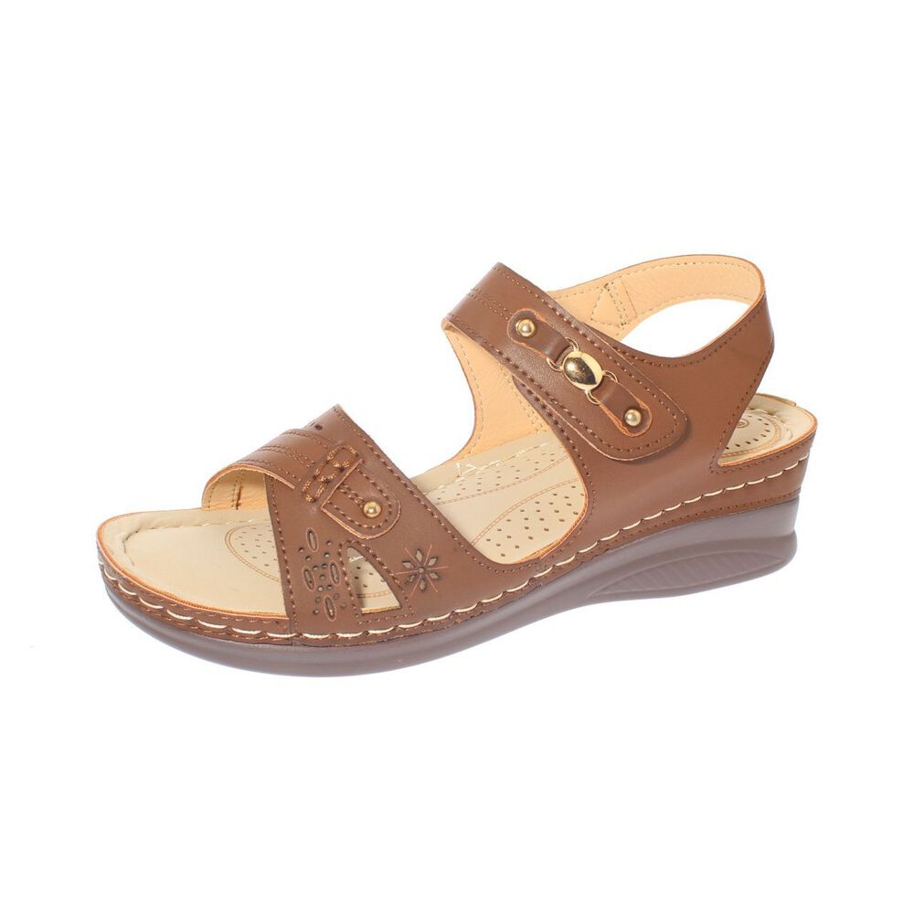 Sandalia Confort Caf&eacute; Modelo Italiano Art. 5ask76614brown image number 0.0