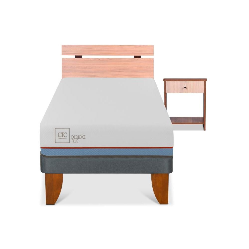 Cama Europea Cic Excellence Plus / 1 Plaza / Base Normal + Set De Maderas image number 0.0