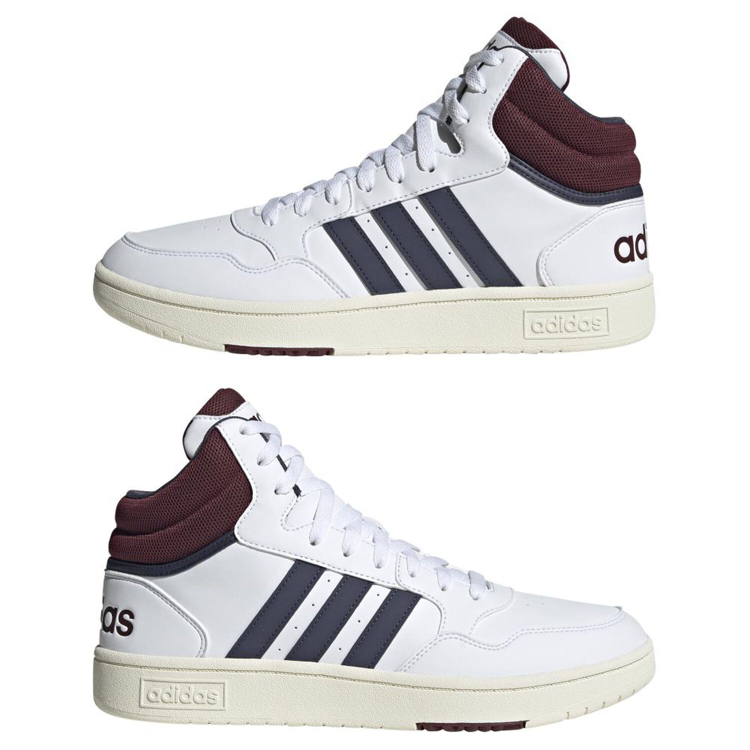 Zapatilla Urbana Hombre Adidas Hoops 3.0 Mid Blanco image number 7.0