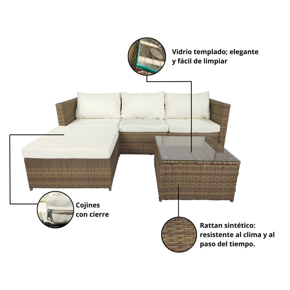 Juego Living Terraza Amanda 4 Personas image number 6.0