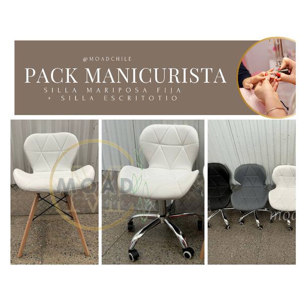 Set De 2 Sillas Mariposas Para Manicurista