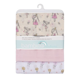 Set 3 Pa&ntilde;ales Tuto Beige Princesas Ni&ntilde;a