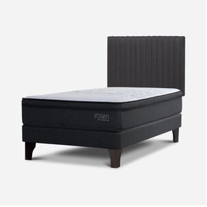 Cama Europea Rosen Tempo / 1.5 Plazas / Base Normal + Respaldo