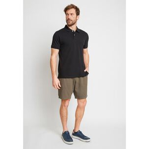 Polera Slim Lisa Manga Corta Cuello Piqué Hombre Trial Polera Slim Lisa Manga Corta Cuello Piqué Hombre Trial