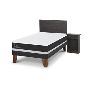 Cama Europea Cic Ortopedic / 1.5 Plazas / Base Normal + Set De Maderas