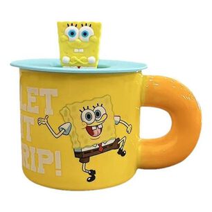 Taz&oacute;n Ceramica Bob Esponja O Patricio Estrella Tapa Silicona