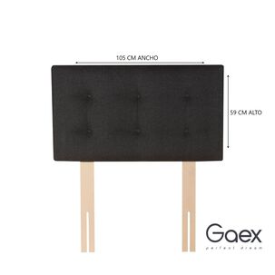 Cama Europea 1.5 Plaza 190 Respaldo Berna