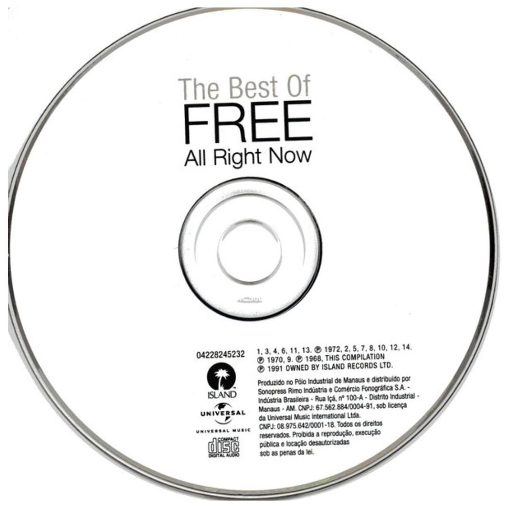 Free - All Right Now Best Of | Cd image number 2.0