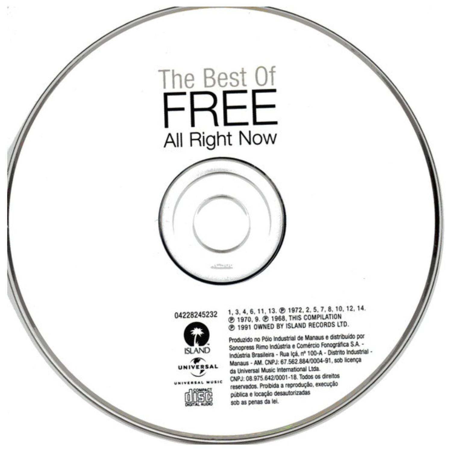 Free - All Right Now Best Of | Cd image number 2.0