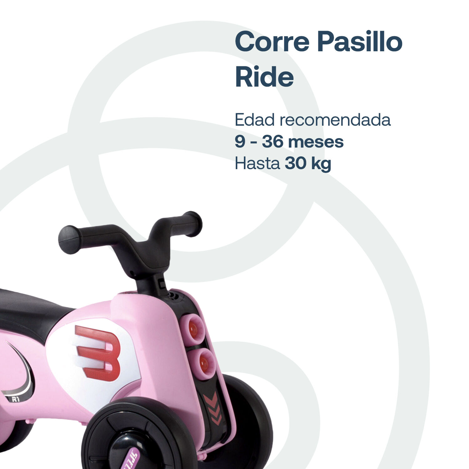 Corre Pasillo Ride Rosa Bebesit image number 2.0