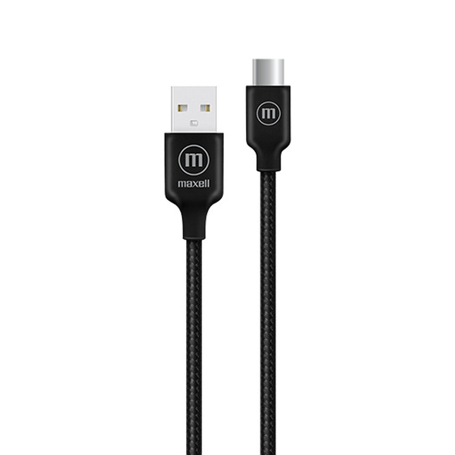 Cable Trenzado Usb A Usb C Maxell 2 Metros Carga R&aacute;pida Negro image number 1.0