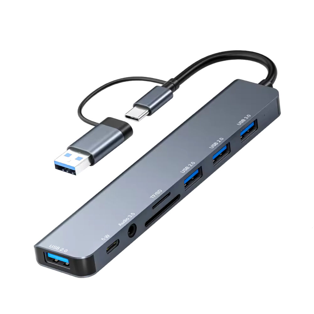 Hub Adaptador Usb 3.0, 8 Puertos En 2 image number 0.0
