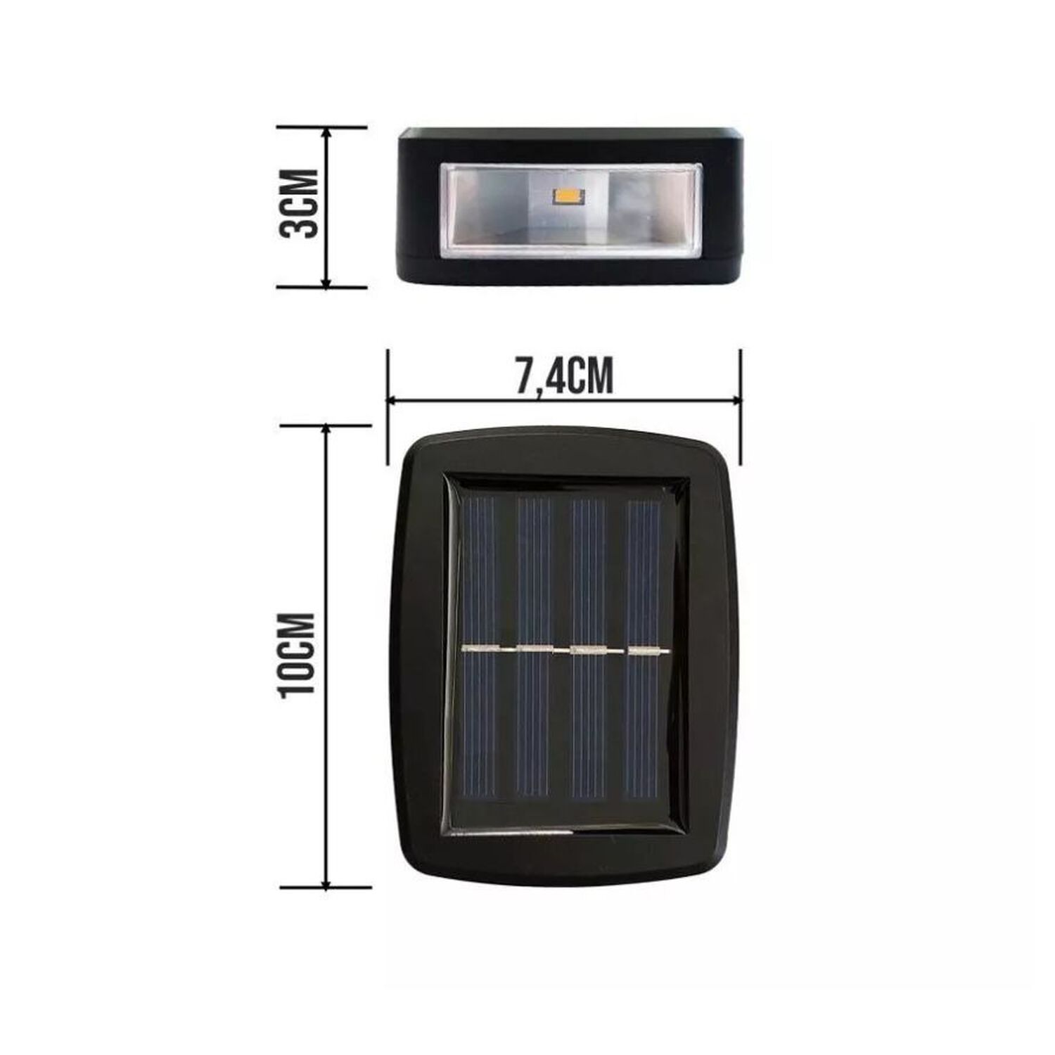 Foco Aplique Pared Solar Led Exterior Luz C&aacute;lida image number 3.0