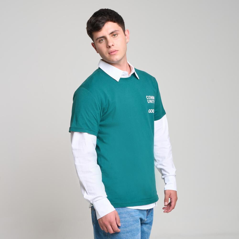 Polera Estampada Slim Manga Corta Cuello Redondo Hombre Skuad image number 2.0