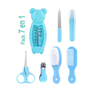 Set Manicure Cuidados Bebe 7 En 1 Cortauñas Peine Termometro