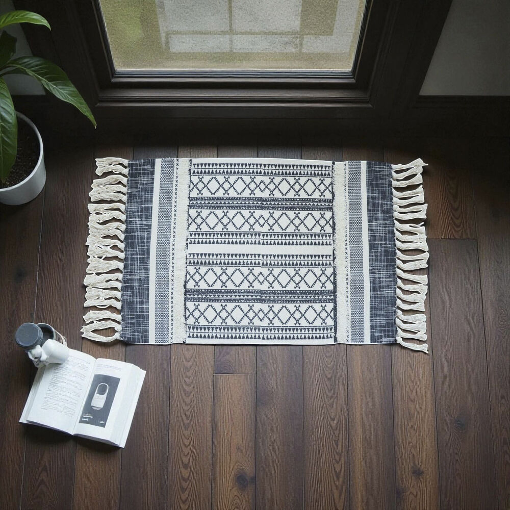 Bajada De Cama Bordada Kilim De Estilo Etnico 60x90cm Md70 image number 0.0