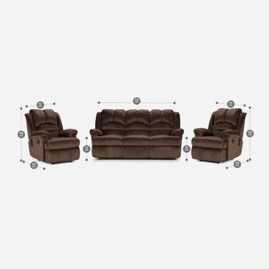Juego Living Rosen Jarrie Tela Chex / 3-1-1 Cuerpos
