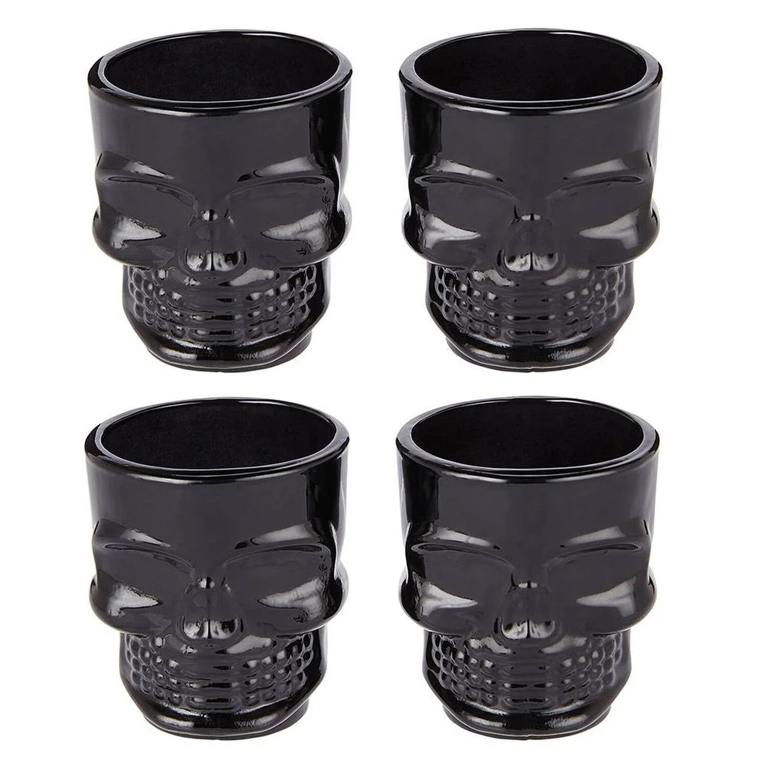 Set 4 Shot Vidrio Calavera Mexicana Tequila Cortito image number 0.0