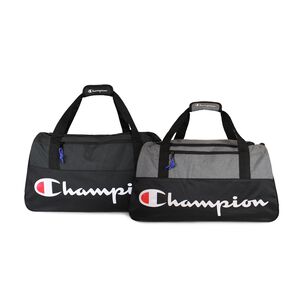 Pack Champion 2 Bolsos Deportivo Atlanta 45lt Negro Y Gris