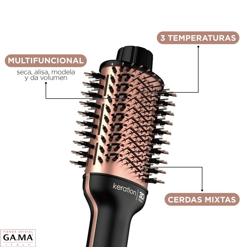 Cepillo Secador Modelador Y Voluminizador Gama Keration 3d image number 2.0