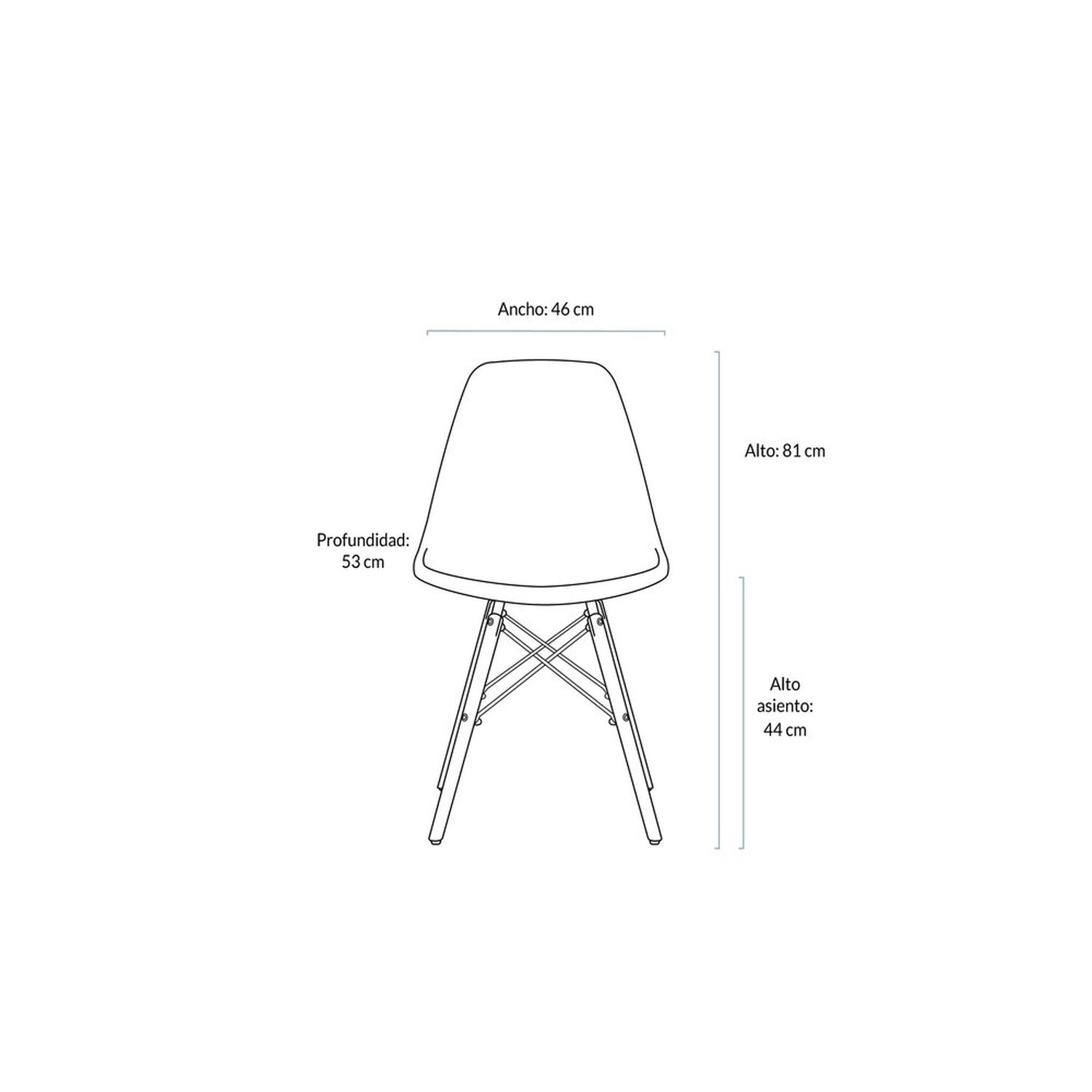 Silla Eames Mostaza image number 2.0
