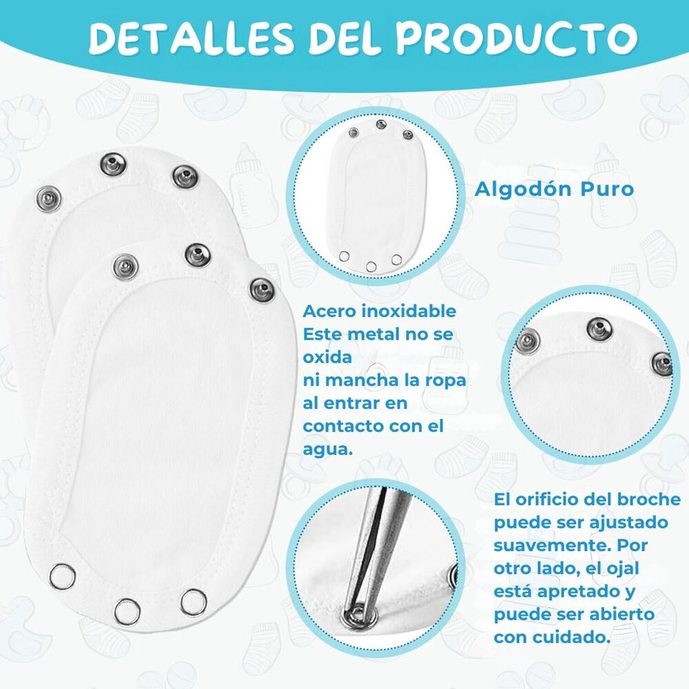 Pack 4 Unidades Extensor Body Bebé +pack 4 Bodys Algodón Niña Manga Corta Animales Animados image number 5.0