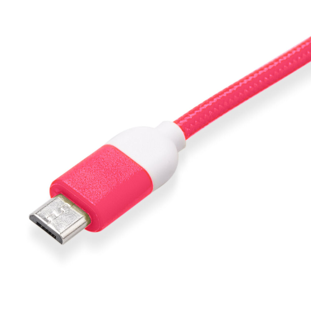 Cable De Datos Micro Usb 1 Mt Pantone High Speed Rosado image number 2.0